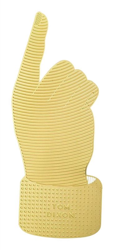 Goldenes Tool the Bookworm Hand Lesezeichen von Tom Dixon, modernes Design für Bücherliebhaber.